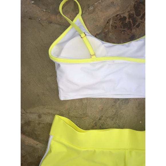 Two piece neon yellow swimsuit sets - Picture 2 of 3